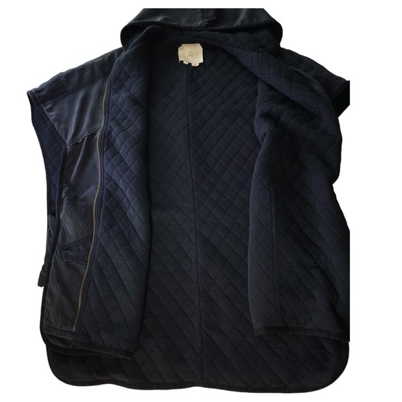 Anthropologie Hooded Utility Cape by Hei Hei Size M/L Navy - Picture 8 of 15